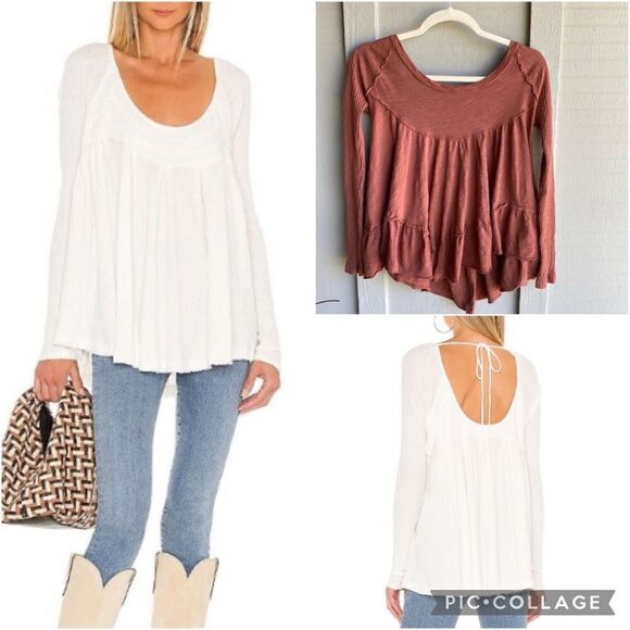 Free People Tops - NWT - Free People It's Always Been You Long Sleeve Top Tunic in Rust Size: XS